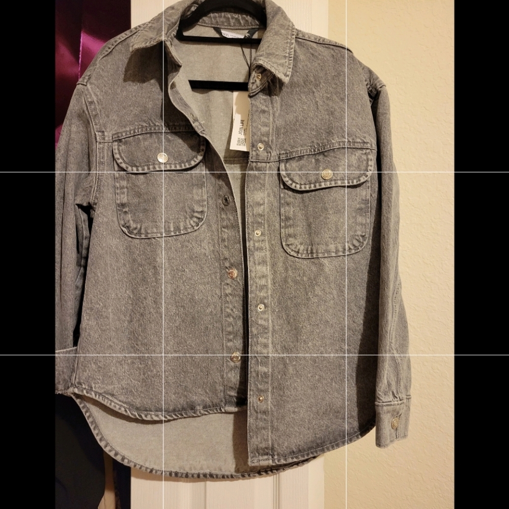 Zara Gray Denim Oversized "Shaket"